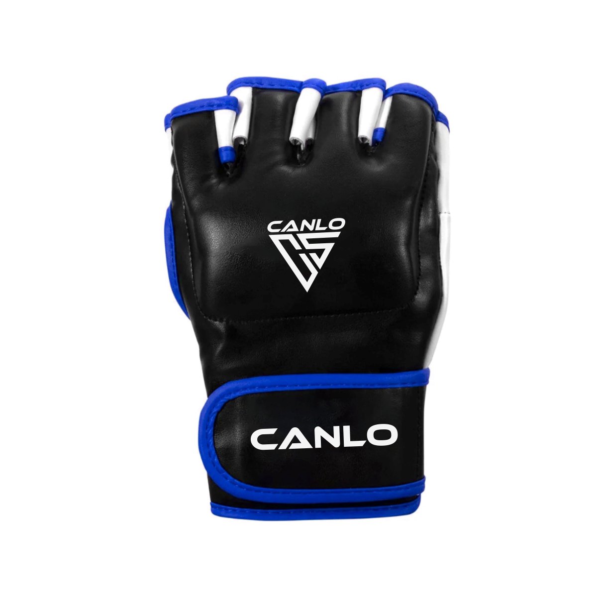 MMA Training Gloves - Side view showing wrap-around wrist strap with hook-and-loop closure