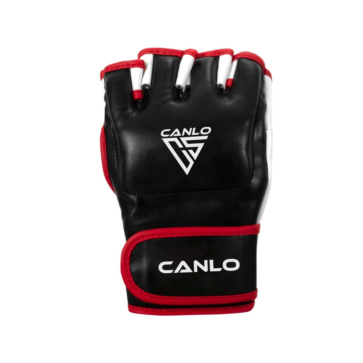 MMA Training Gloves - Side view showing wrap-around wrist strap with hook-and-loop closure