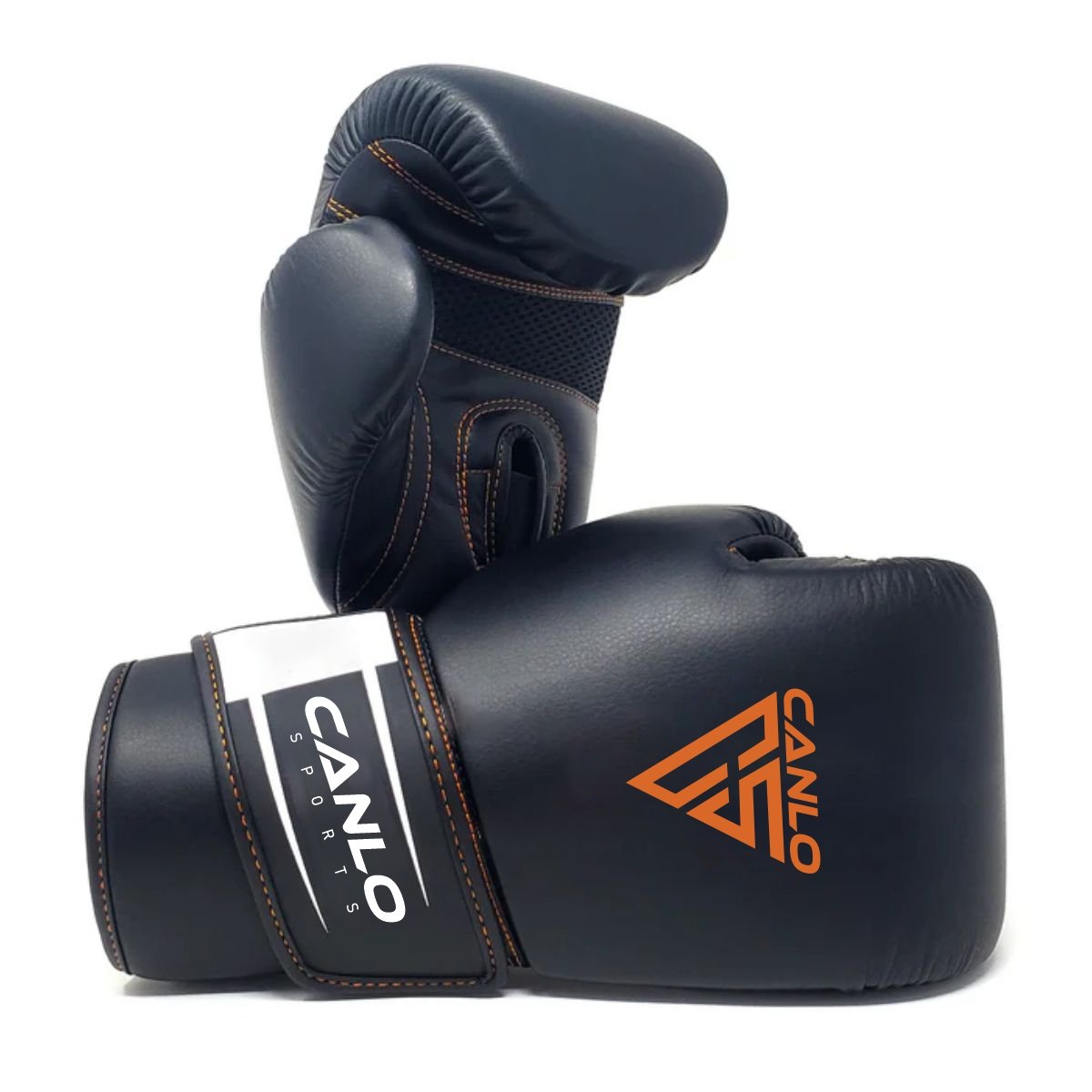 Canlo Compact Boxing Gloves Black/Orange - Speed training gloves front view